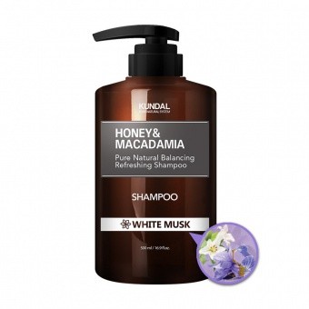 KUNDAL Szampon do włosów - białe piżmo Honey&Macadamia Shampoo White Musk 500ml