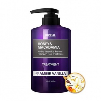 KUNDAL Odżywka do włosów - bursztynowa wanilia Honey&Macadamia Treatment Amber Vanilla 500ml