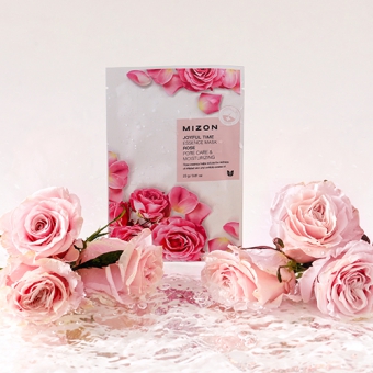 MIZON Antybakteryjna maska w płacie Joyful Time Essence Mask Rose 23g