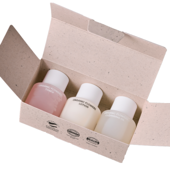 WHAMISA Zestaw mini produktów (toner, lotion, olejek) Organic Flowers Mini Trial Kit  3x16ml